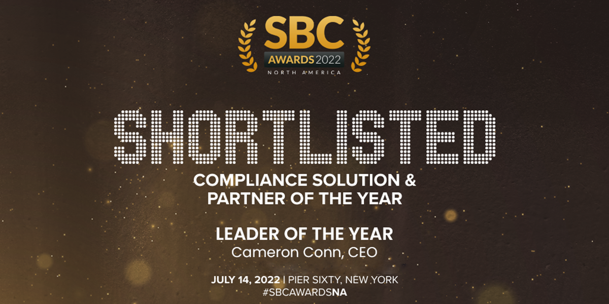 OneComply and Cameron Conn shortlisted for two SBC Americas Awards!