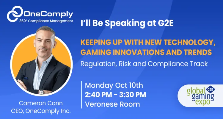 Cameron Conn will be speaking at G2E: Keeping Up with New Technology, Gaming Innovations, and Trends